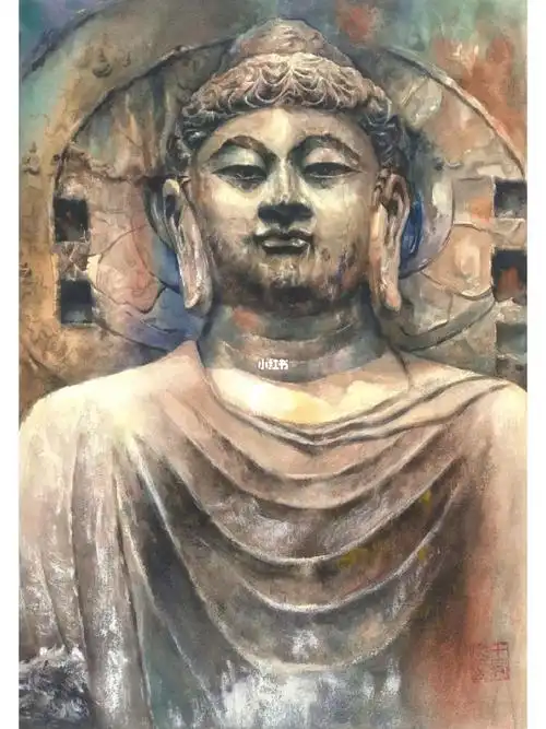 寻找小红书绘画大神  #画画  #自学水彩  #水彩画  #卢舍那大佛